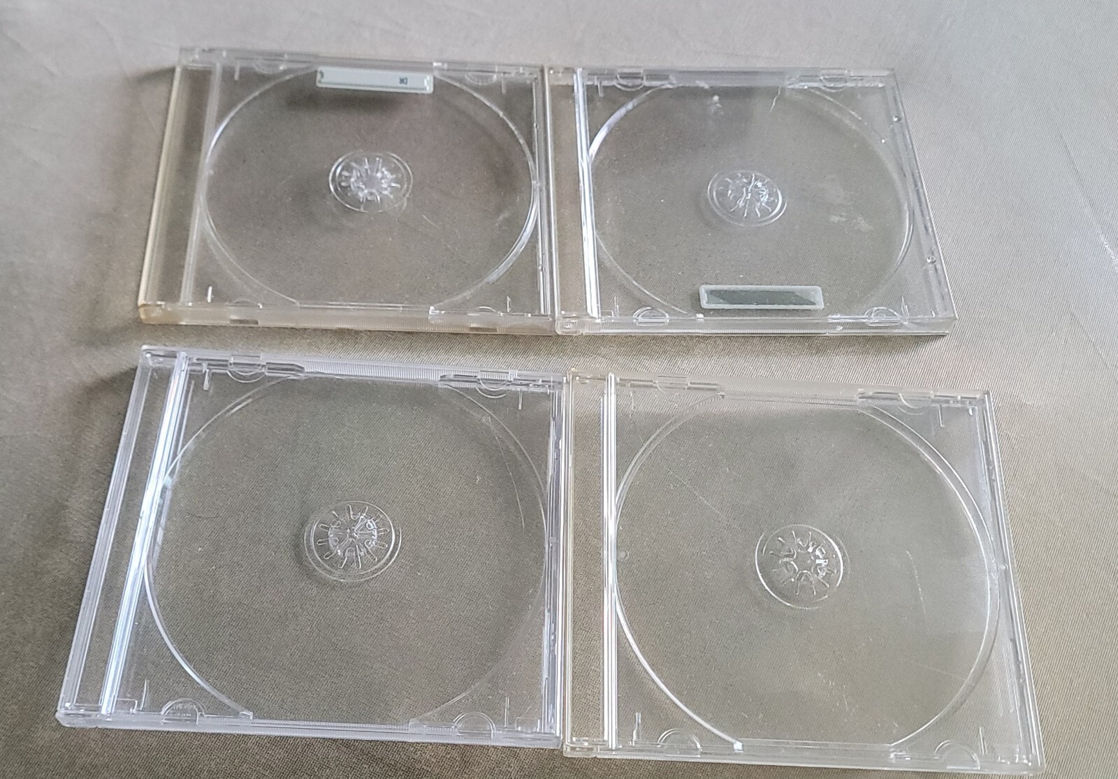 Vintage 90s Quality Clear and Black Jewel Empty CD Cases 8 Pieces Used