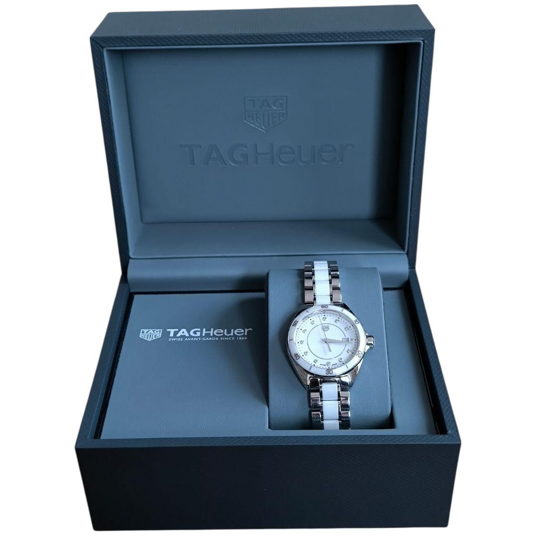 TAG Heuer Formula 1 Quartz White Ceramic Diamond WBJ141AD.BA0974 Box Card Links