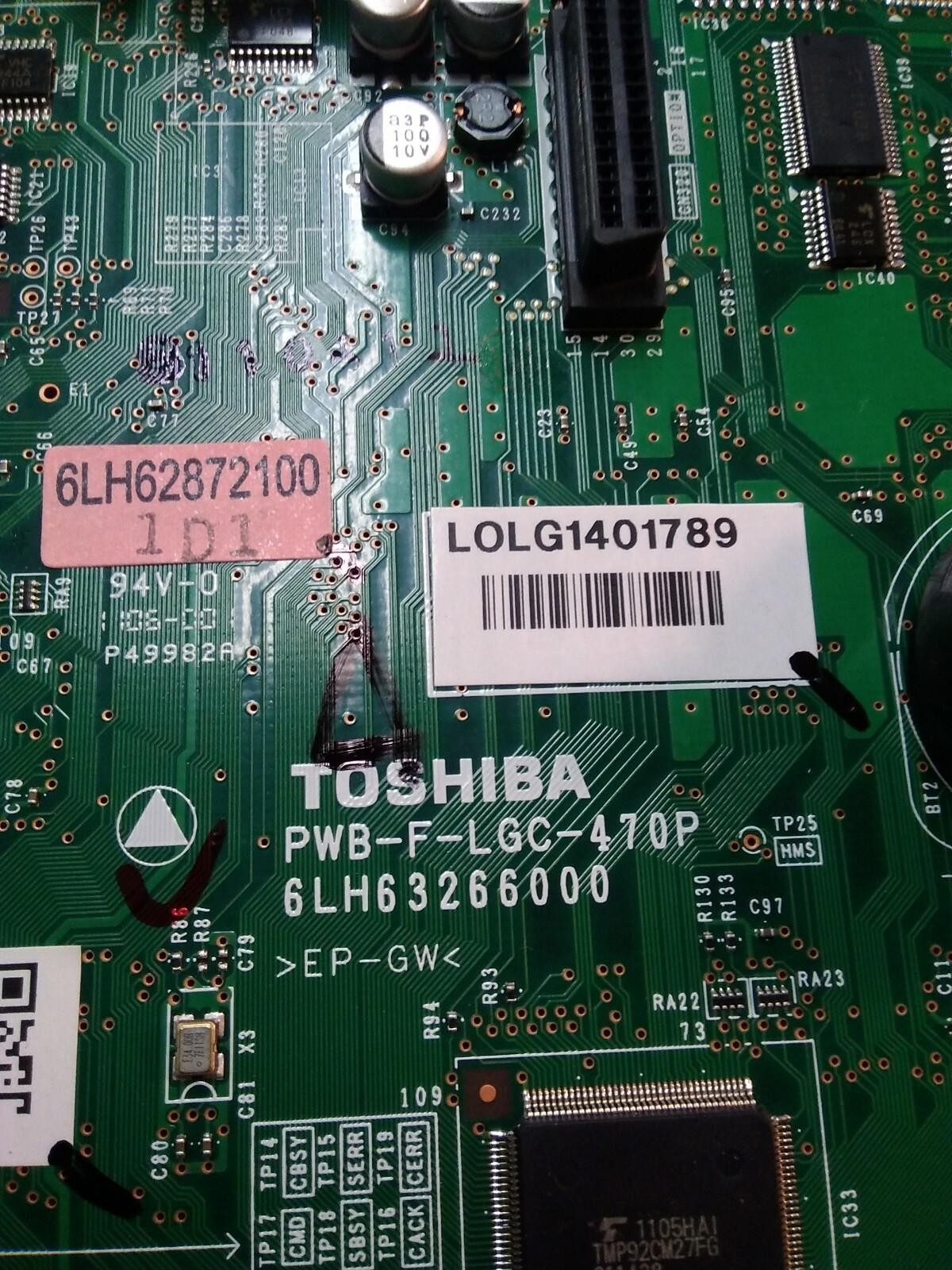 Toshiba E-Studio PWB-F-LGC-470P Image Engine Control Board 6LH63266000