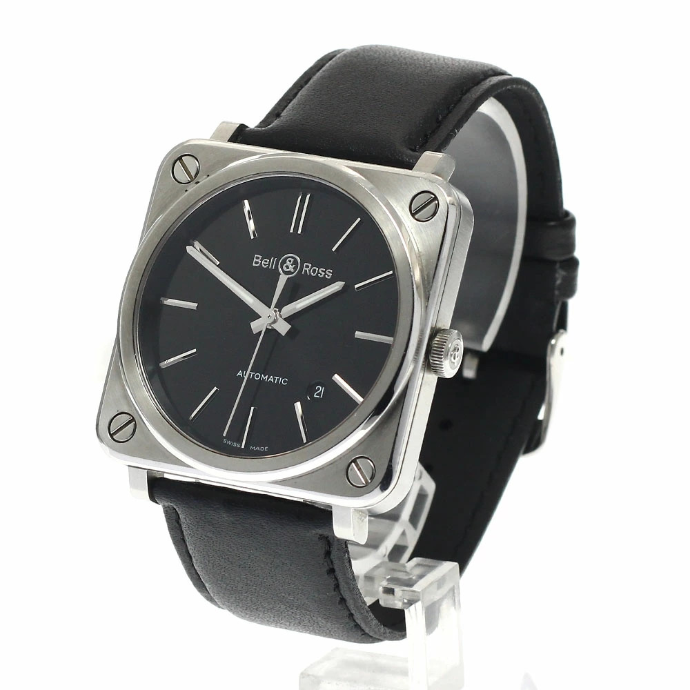Bell & Ross BRS-92 Black Dial Date Automatic Steel Wristwatch Square