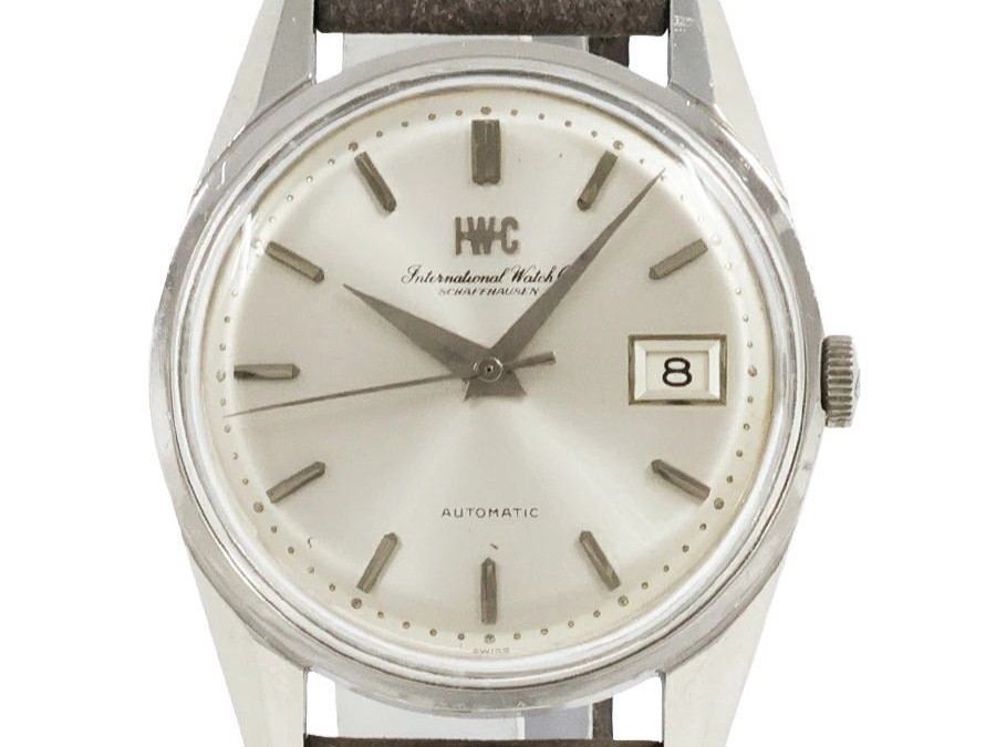 IWC Schaffhausen 820AD SSｘLeather Original Dial 1967 Silver Automatic Overhaul
