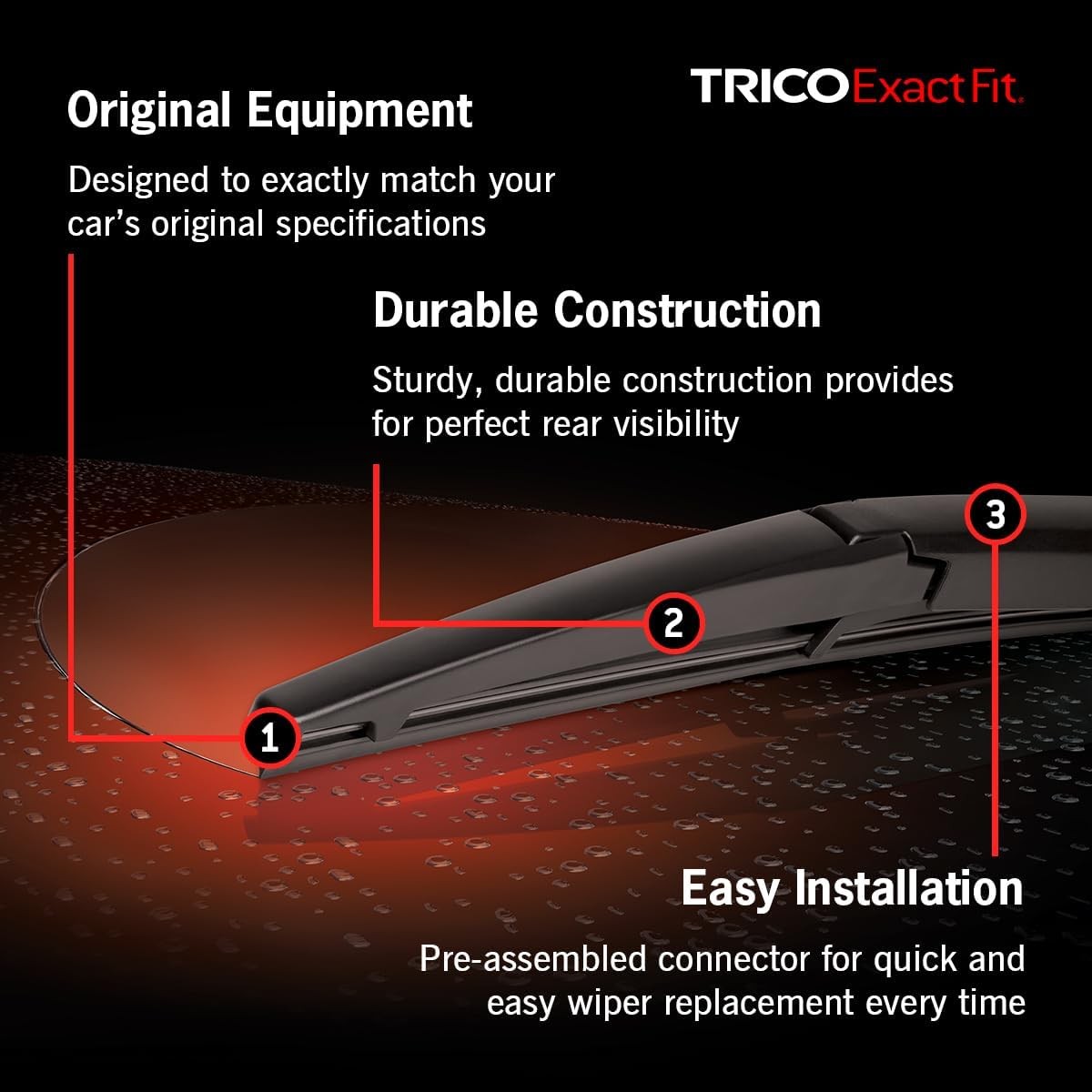 TRICO Exact Fit™ (14-F) 14 Inch Automotive Replacement Windshield Wiper Blades f