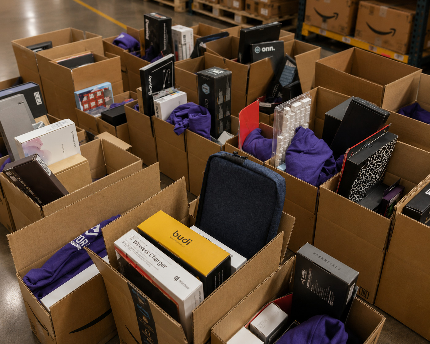 Amazon Returns Mixed Merchandise with Everyday Household Essentials Included