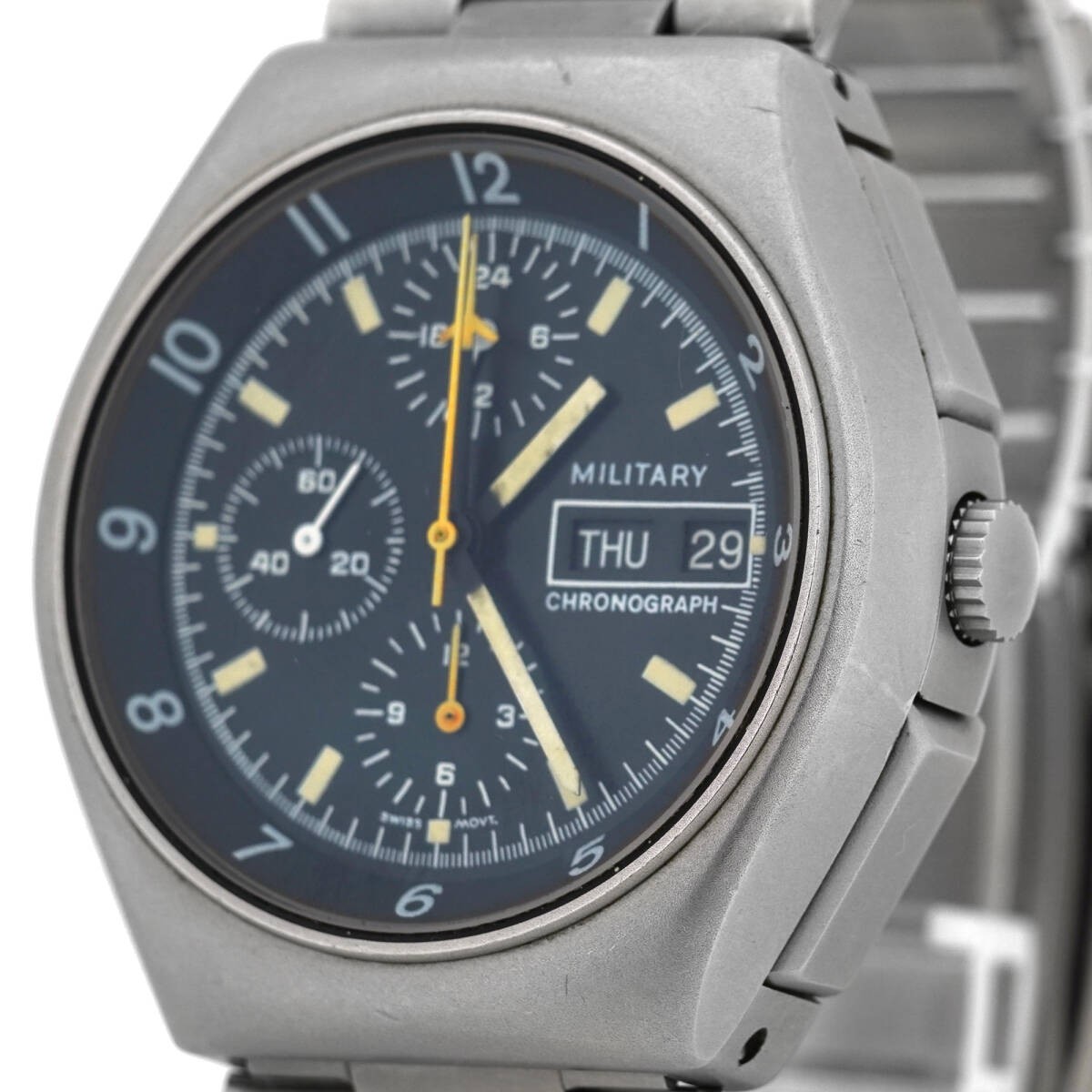 Tutima Military 798-02 Automatic Black Dial Men’s Stainless Steel Case Size 43mm
