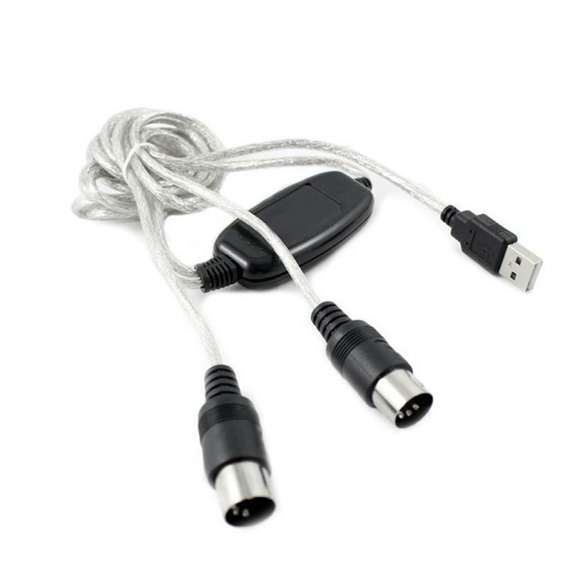 USB to MIDI Cable Adapter 2 in 1 PC Synthesizer Music Studio Keyboard Adapter
