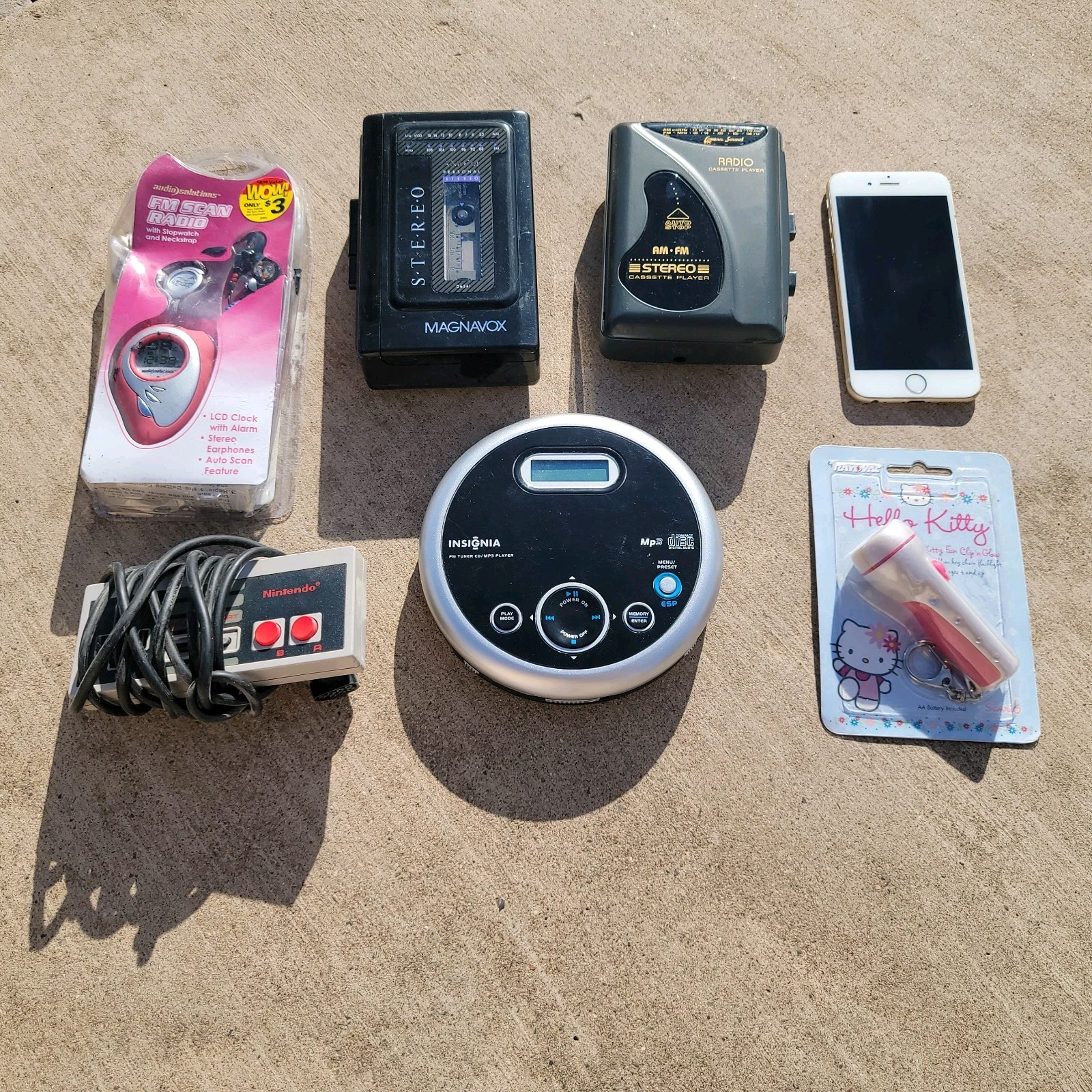 Electronics Lot IPhone 6 Walkman Portable CD Nintendo Hello Kitty Vintage Music