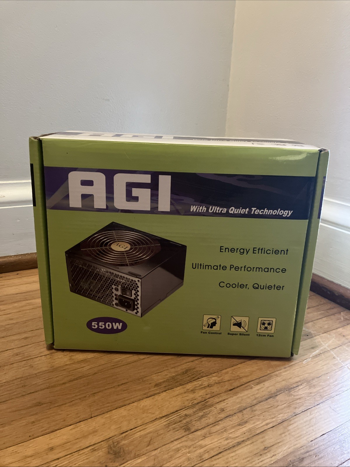 550W ATX Power Supply Computer PSU 550 Watt Desktop PC AGI U550UBBK HEC-TF Fan