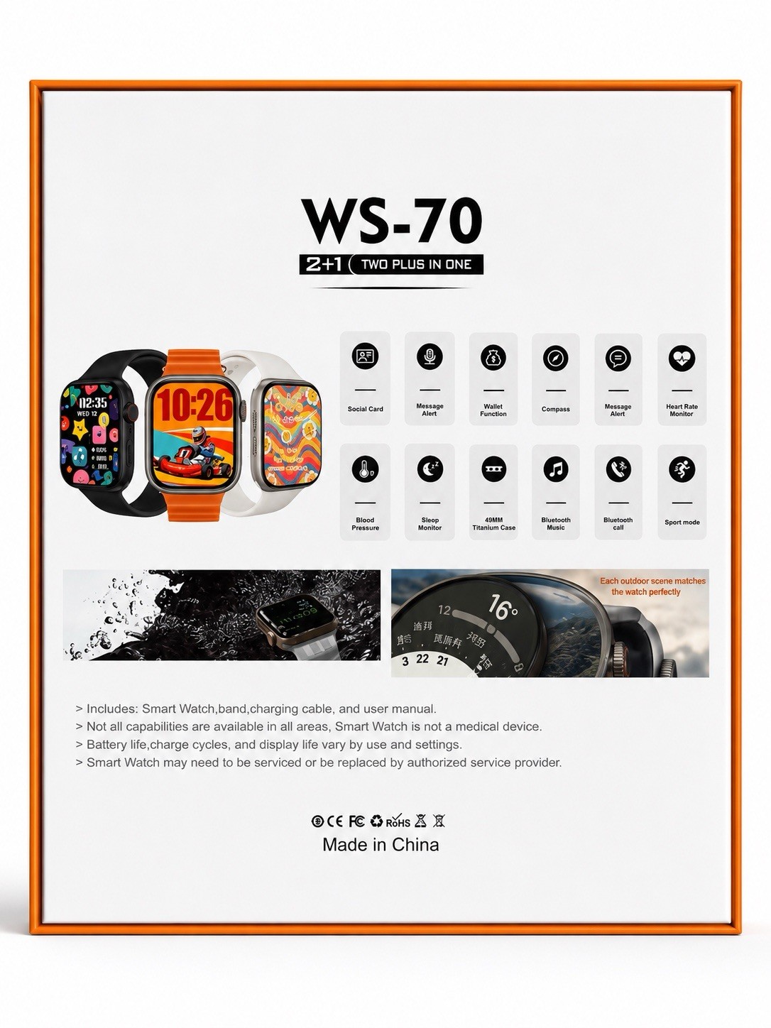 NEW GL-10 AI Translation Smart Glasses + WS-70 Smartwatch Earbuds Bundle