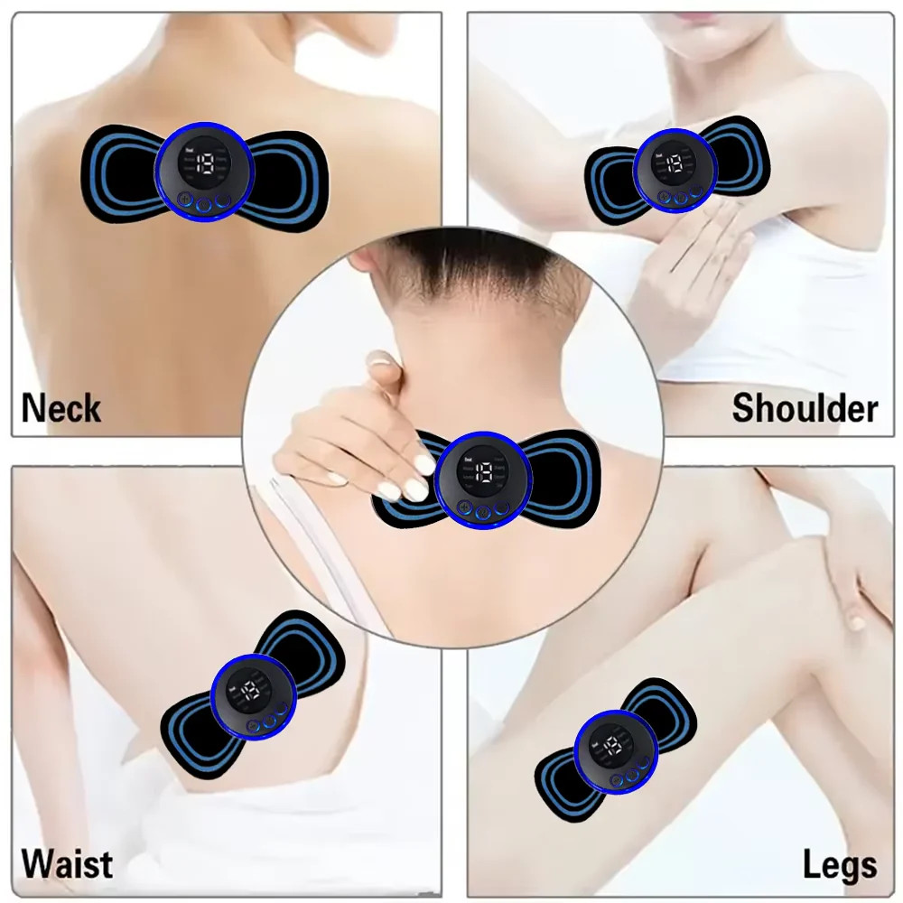 2/3/4 Pcs Smart Electric Neck Massager Set Cervical Patch 8 Modes 19 Levels