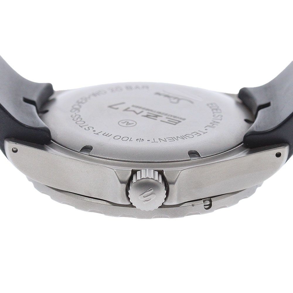 Sinn Watch Instrument 857 Date Automatic Black Dial Stainless Steel Rubber w/Box