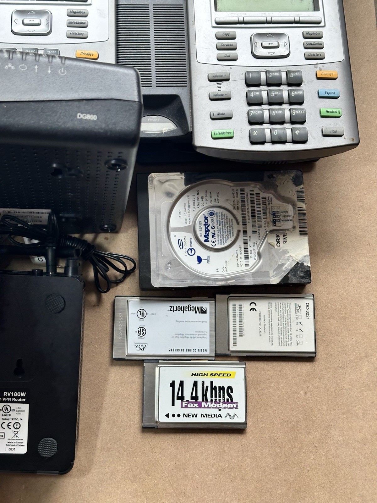 Electronics Mixed Lot Untested SonicWall Nortel Cisco Arris HDD Multimeter Etc