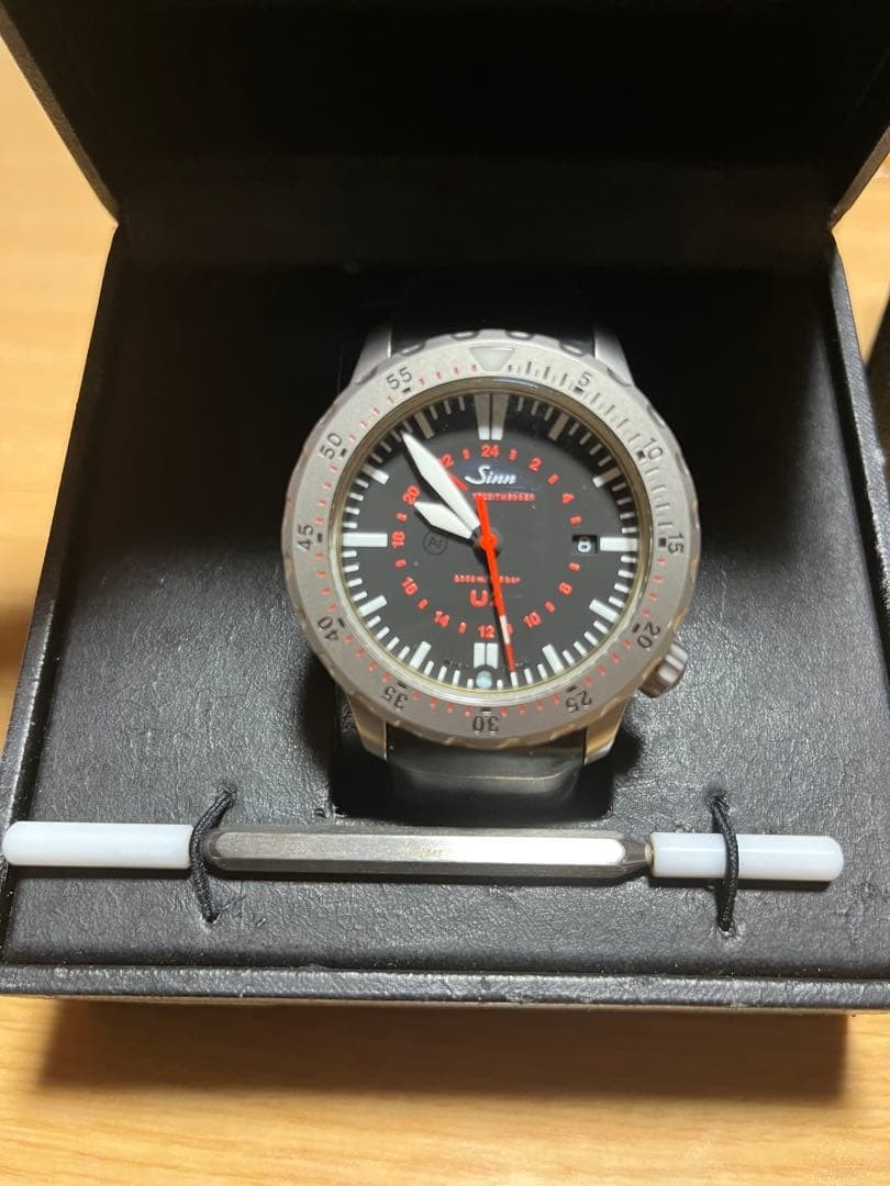 Sinn Watch U2 Analog Black Dial Stainless Steel Men’s Wristwatch w/Box, Warranty