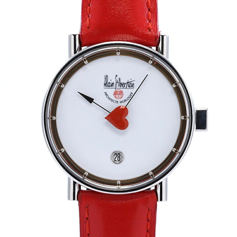 Alain Silberstein Klub Valentine Wristwatch White Dial Stainless Steel