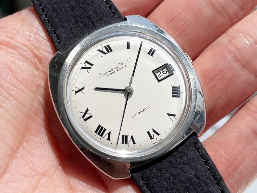 IWC White Roman SSｘLeather Original Dial 1970 WhiteｘBlack Automatic Overhaul
