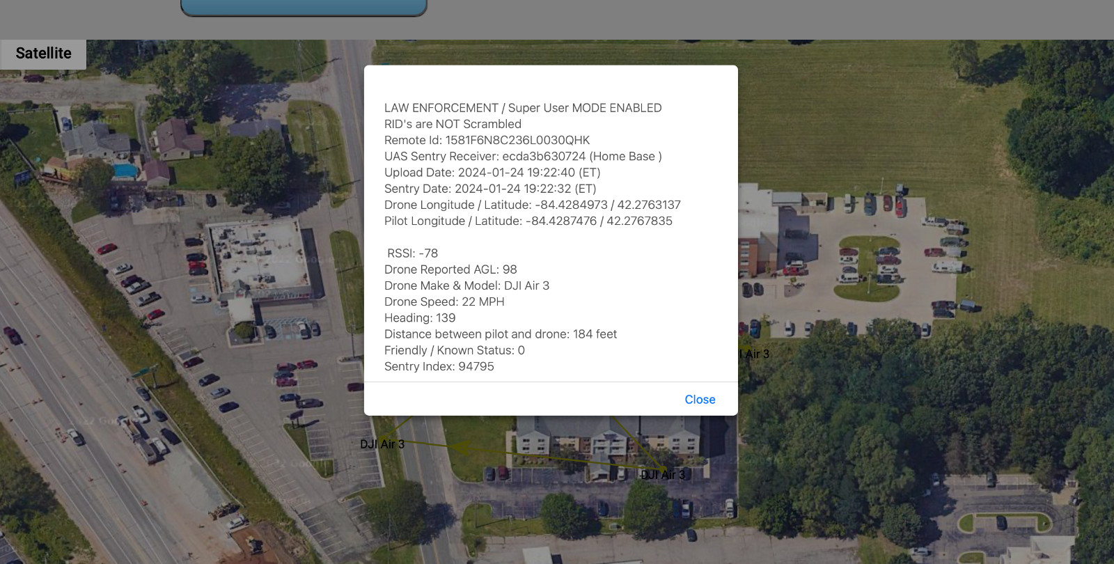 UAS Sentry VLOS Touch Screen