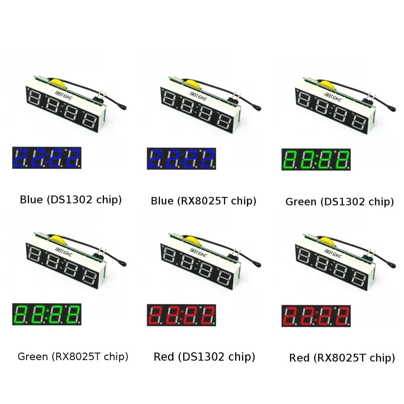 Digital Clock Module Customizable Display Options Automatic Brightness Control