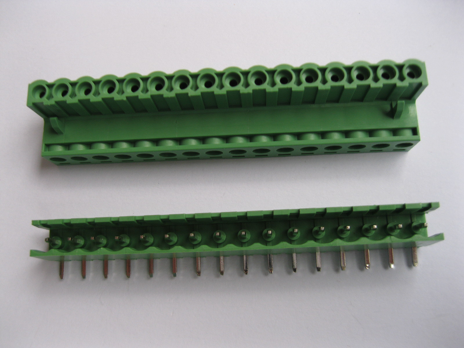 3 pcs 5.08mm Angle 16 pin Screw Terminal Block Connector Pluggable Type Green