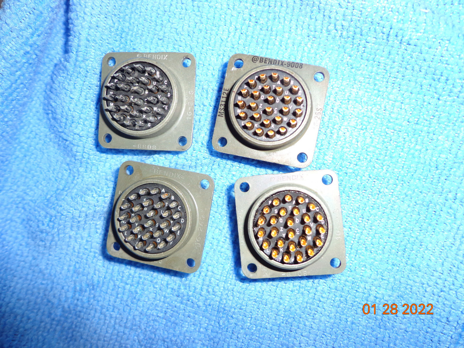 1 Bendix MS3112E 16-26S Mil Spec Circular Connector Plug 26 pOS Gold ampheonol