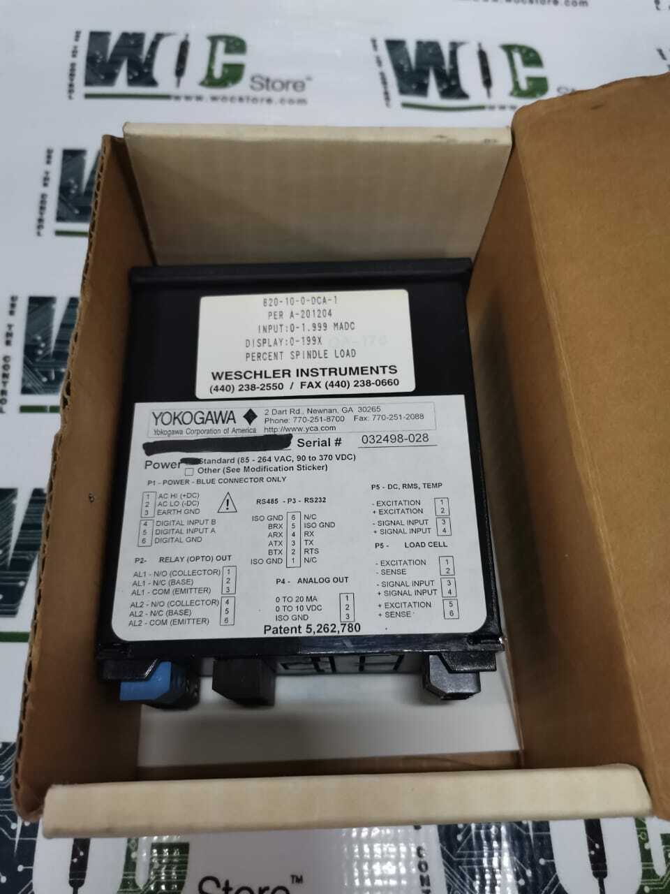 820-10-0-DCA-1 820-00-0-DCV4/M YOKOGAWA UNIVERSAL DIGITAL METER SL NO 032498-028