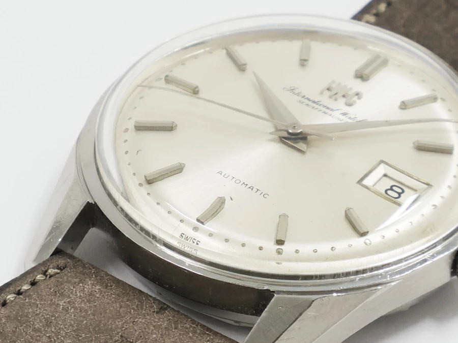 IWC Schaffhausen 820AD SSｘLeather Original Dial 1967 Silver Automatic Overhaul