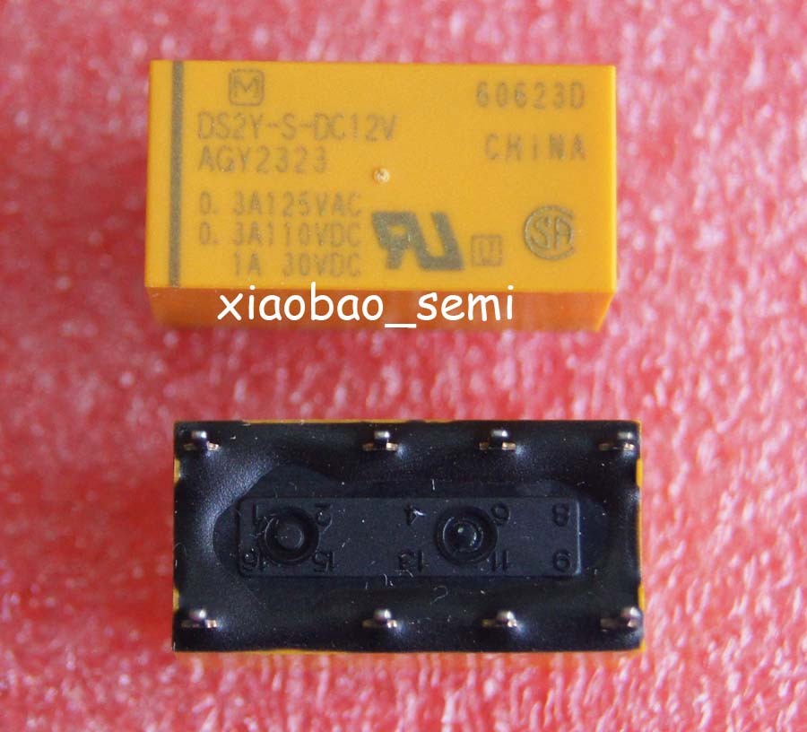 10PCS DS2Y-S-DC12V DS2Y-S-12V AGY2323 12VDC ORIGINAL Relay 8pins