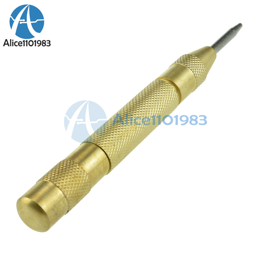 2Pcs 5″ inch Automatic Center Punch Spring Loaded Chrome Rivet Screw Mark Hole