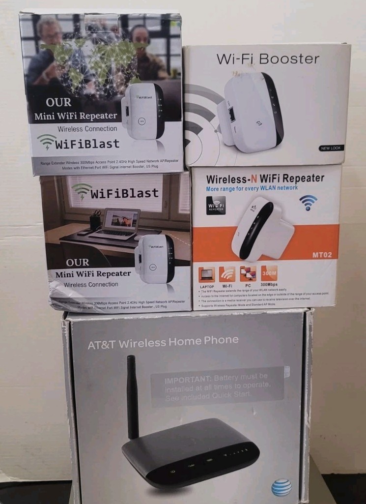 WiFi Extenders Lot AT&T Wireless Home Phone Signal Boosters Bundle