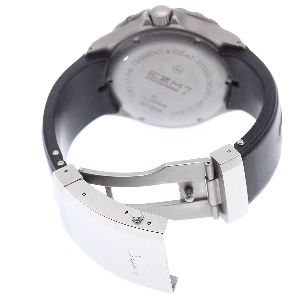 Sinn Watch Instrument 857 Date Automatic Black Dial Stainless Steel Rubber w/Box