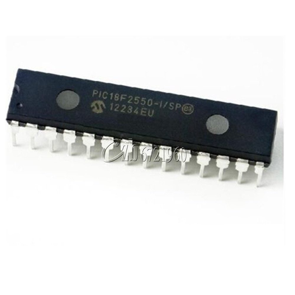 5PCS PIC18F2550-I/SP MICROCHIP PIC18F2550 DIP-28 CHIP IC