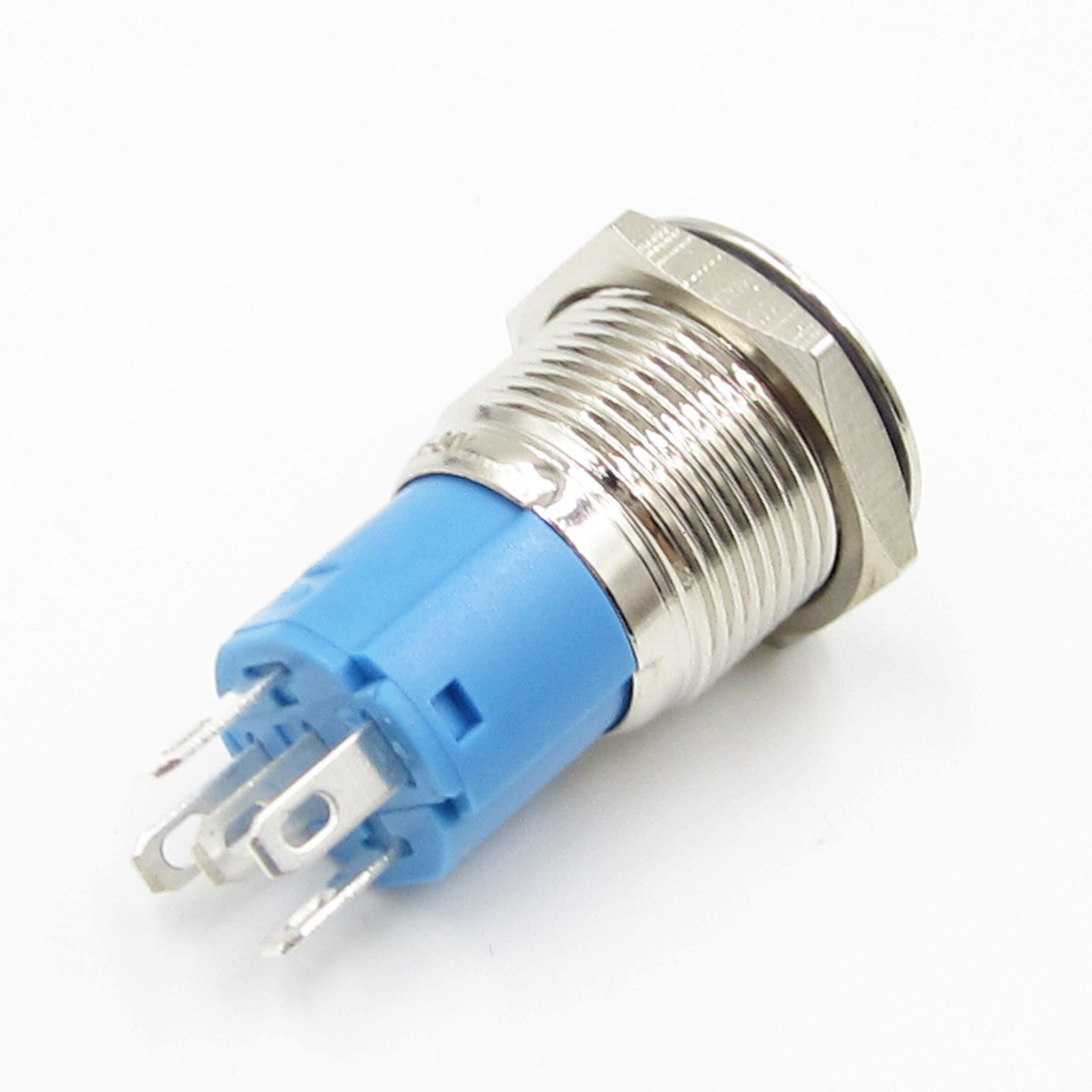 12V 16mm LED Angel Eye Push-buttons Metal DIY auto Push Power Button