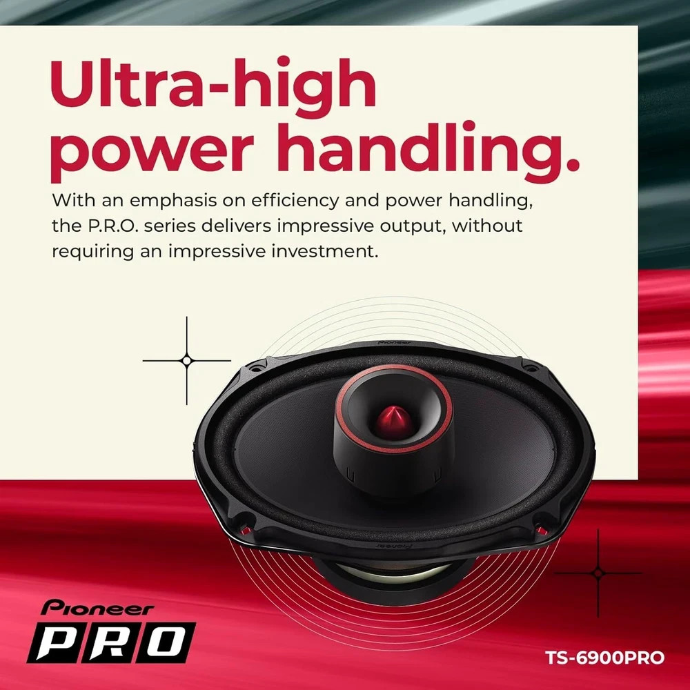 Pioneer TS6900PRO PRO Series 6×9″ 2-Way 600W MAX 2 Speakers Black Pair