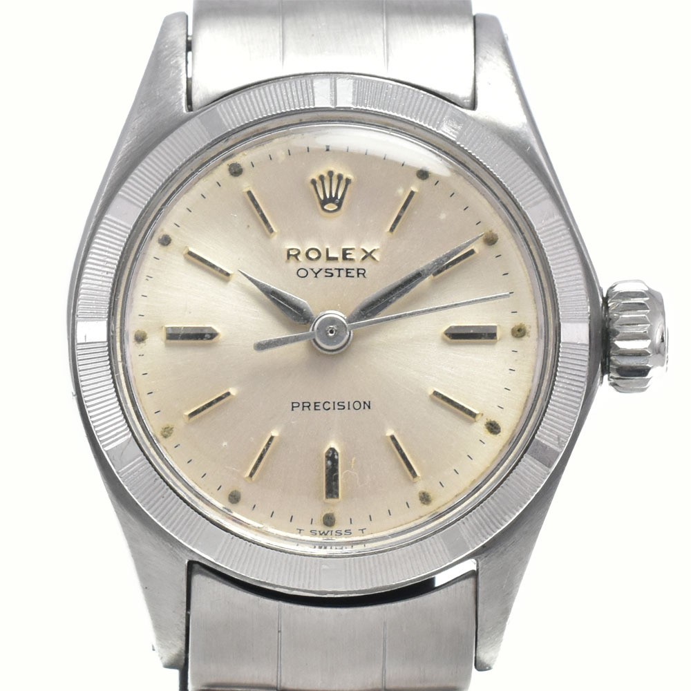 ROLEX Watch 6411 Oyster Precision Cal.1310 Silver Beige Manual Winding Women’s