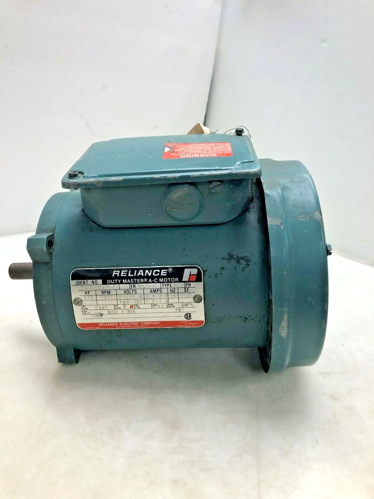 Reliance Electric Motor 1/2 hp 1725 rpm 208 230 460 v. 3 ph P56H5069T-YT perfect