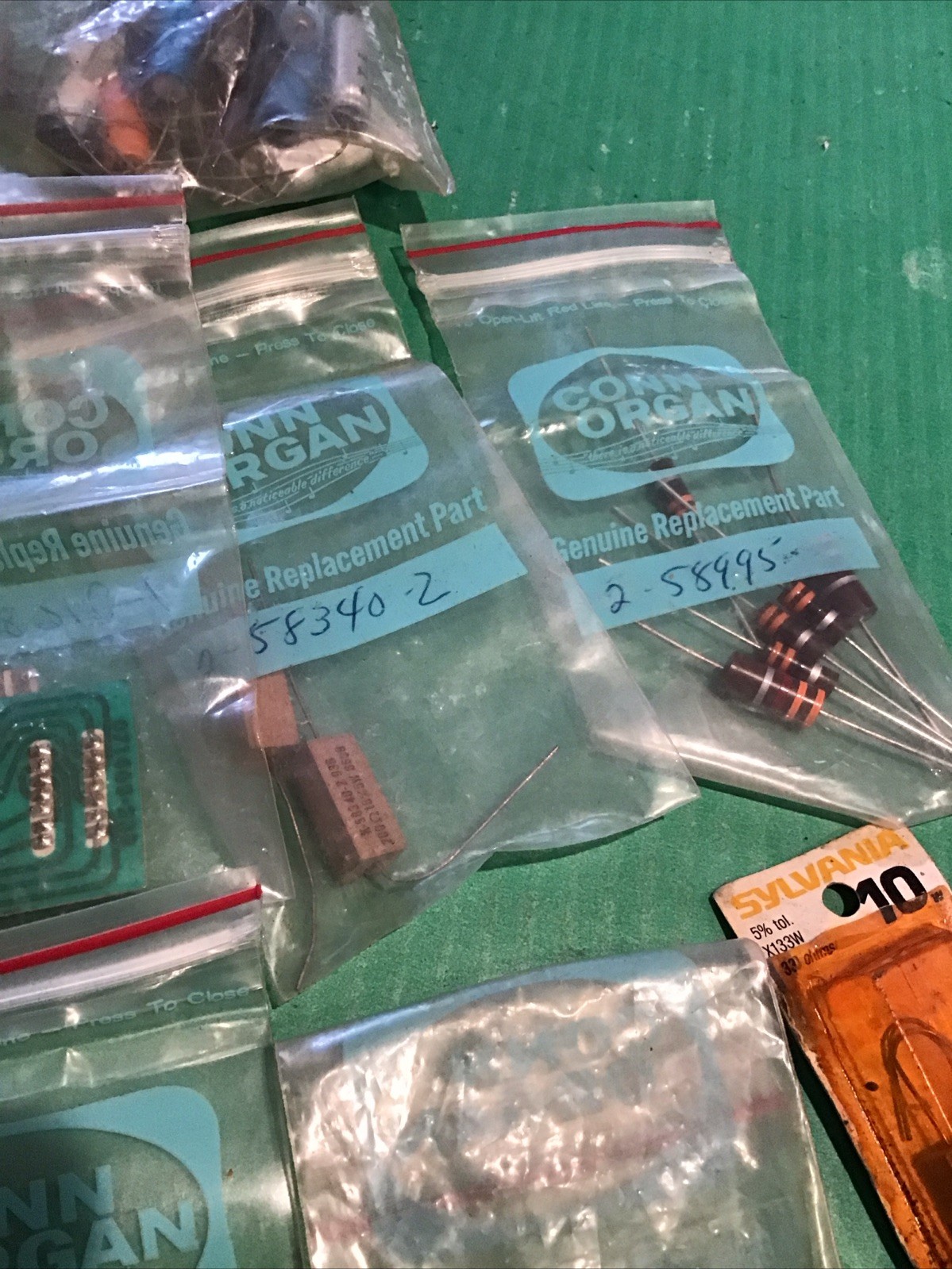 LOT of Vintage Misc Radio Amp TV Electronics Repair Parts Resistors Capacitors
