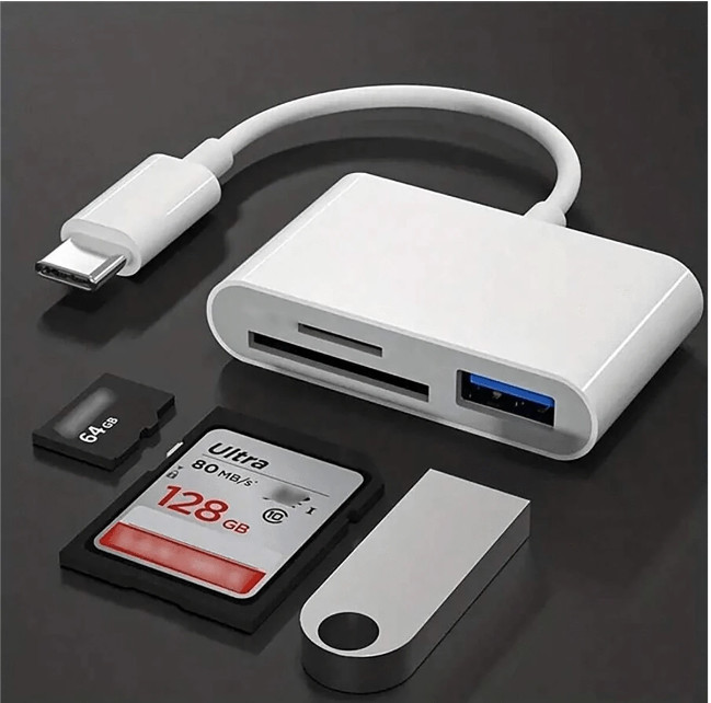 3-In-1 Multi-Functional Type-C Card Reader