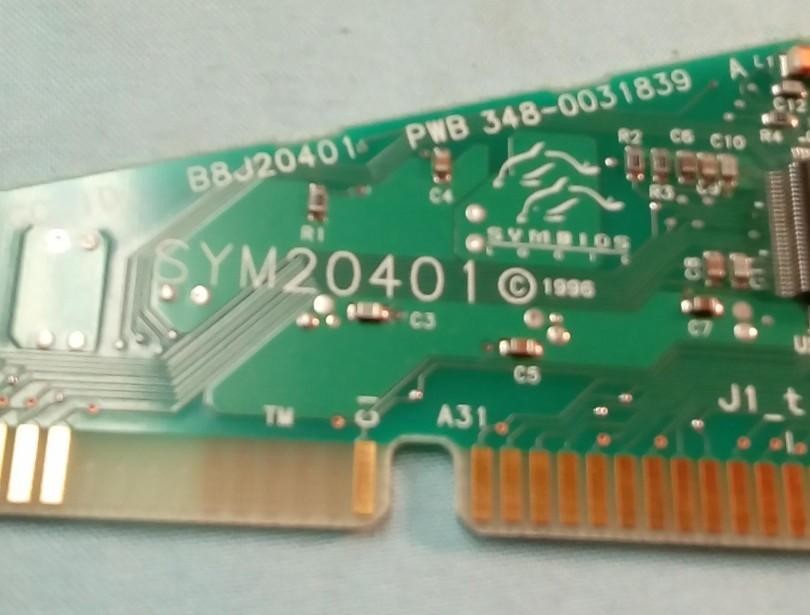 Symbios Logic SYM20401 ISA 16 Bit SCSI Controller 348-0031230 PCI Card