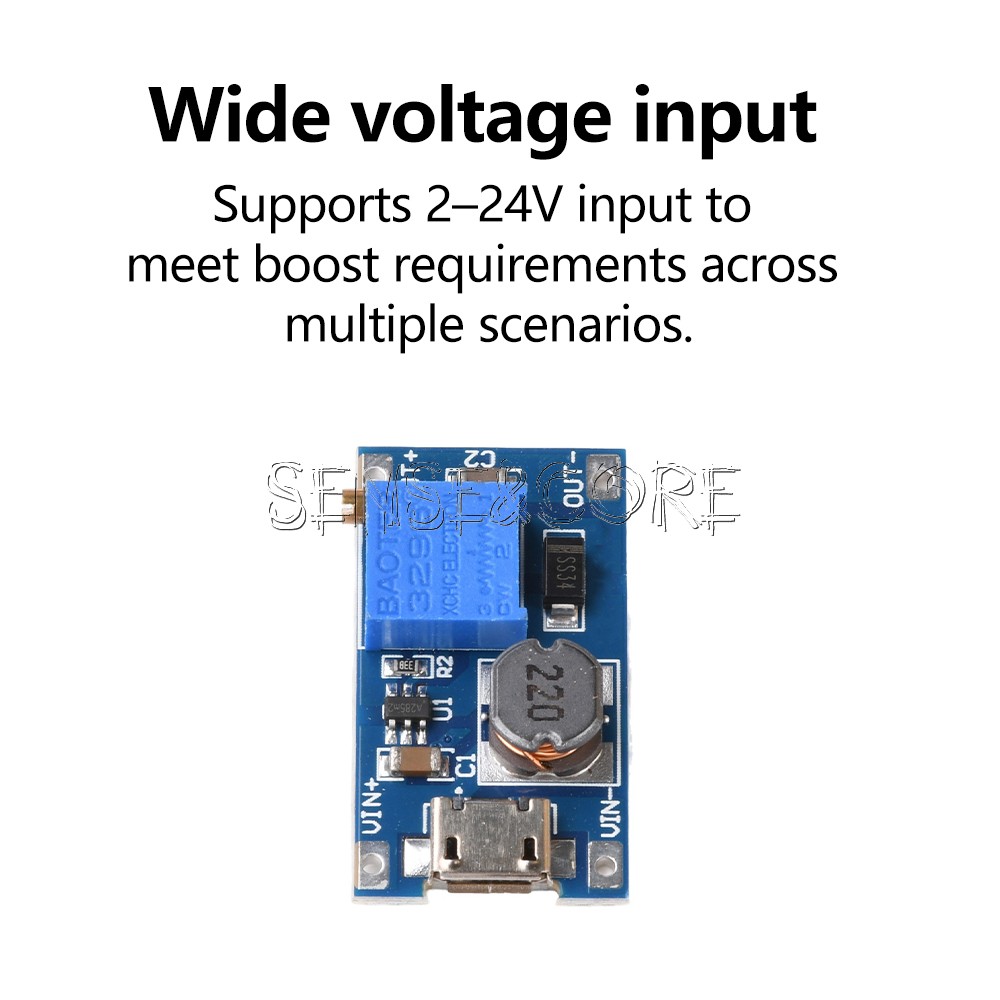 5PCS 2A booster board DC-DC step-up module 2/24V to 5/9/12 / 28V Replace XL6009