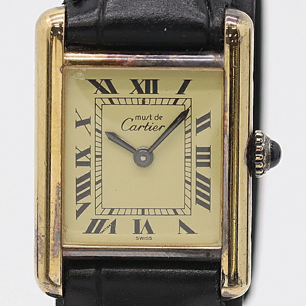 Cartier Must Tank SM 2974213 3135432 SV925 Manual Winding Ladies Watch Square