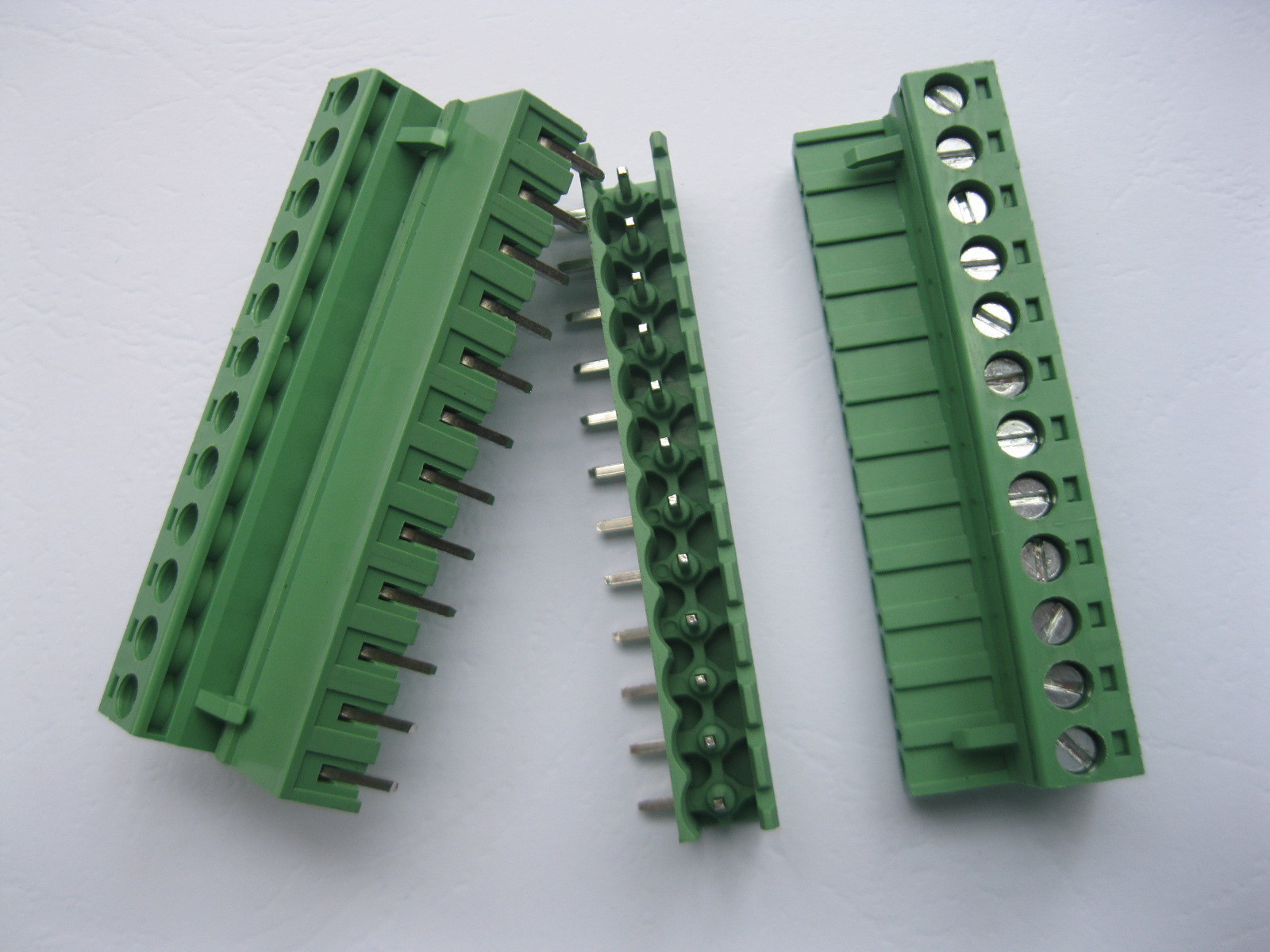 6 pcs Angle 12 pin 5.08mm Screw Terminal Block Connector Green Pluggbale Type