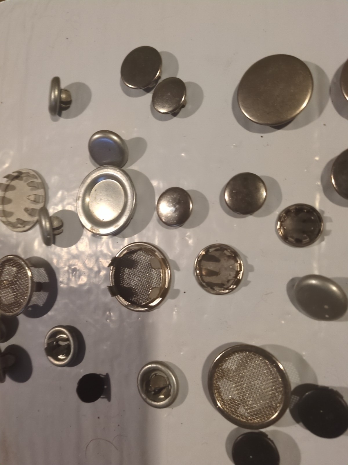 Mixed Lot of CHROME HOLE BLANKING Delete PLUGS RADIO Electric Screen BLANKS Etc.
