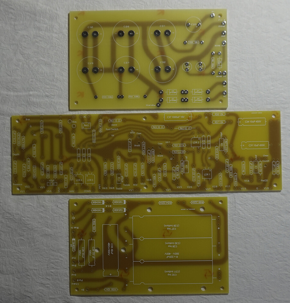 SOLDANO SLO PCB Circuit Board Set (Original SLO): PreAmp & Power: C3 US Seller