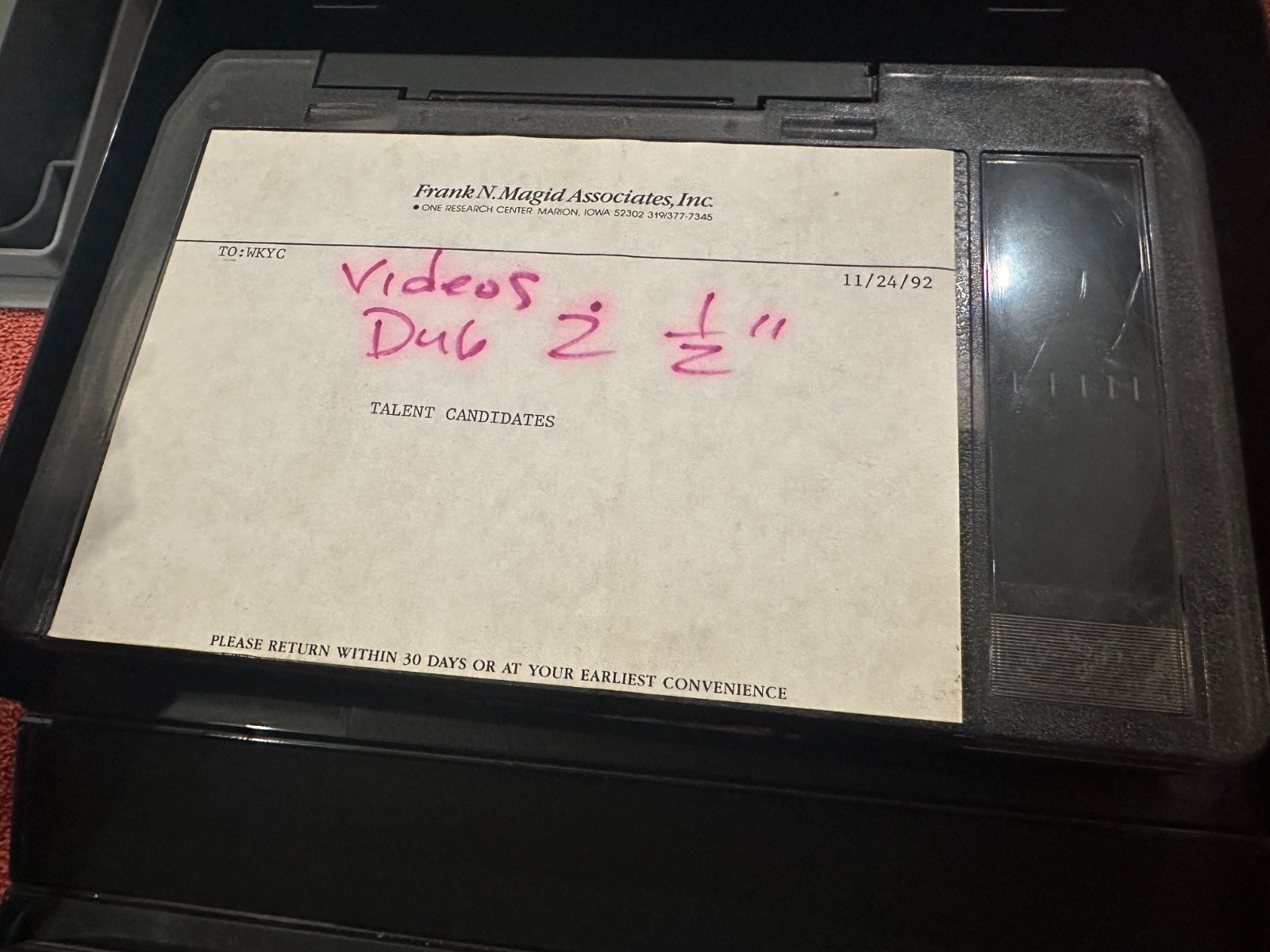 5x AS-IS Lot Vintage U-Matic Tapes – SMO Interview, Talent Candidates Colors EPK