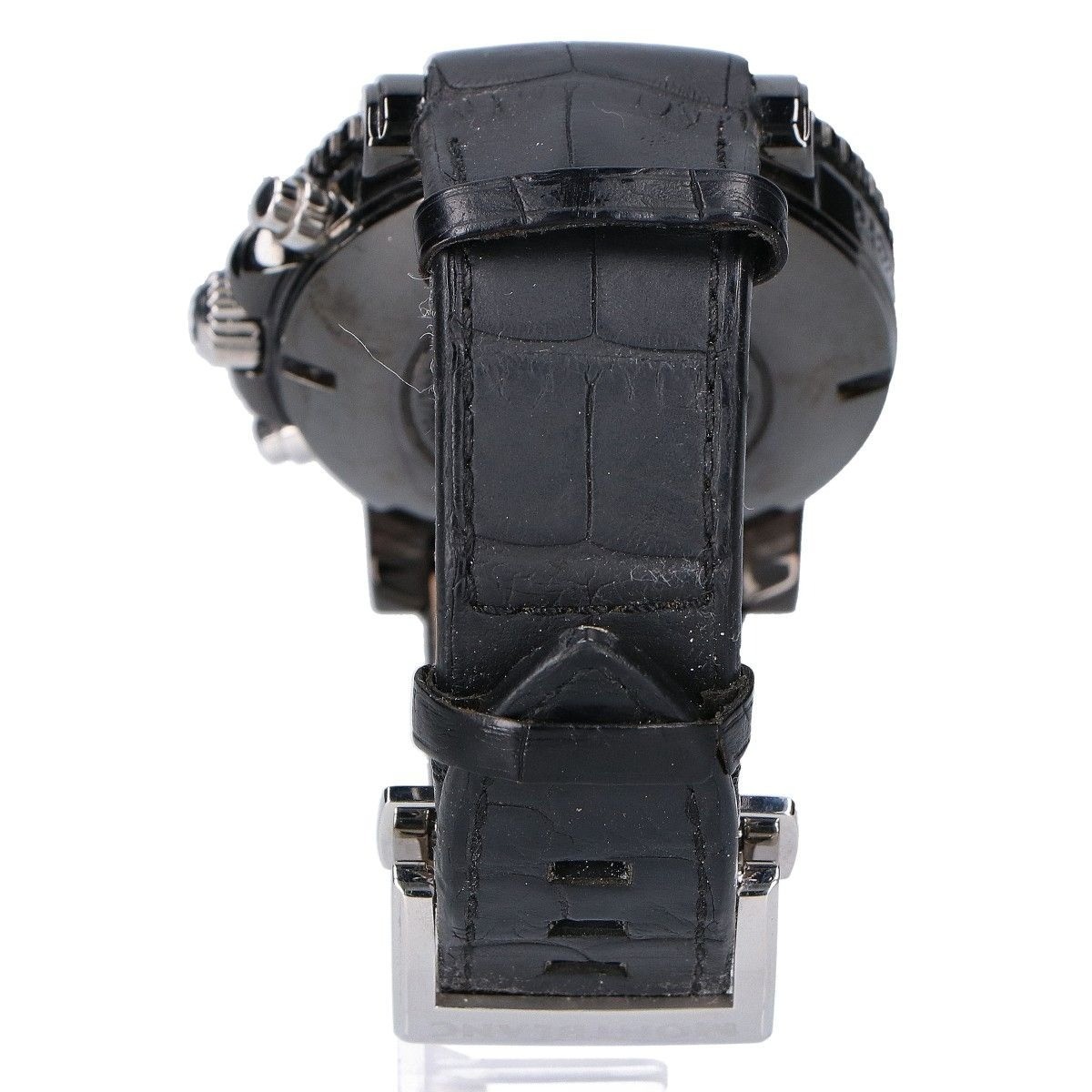 MONTBLANC Watch 104279 Sport Chronograph Date Leather Strap Automatic Black Mens