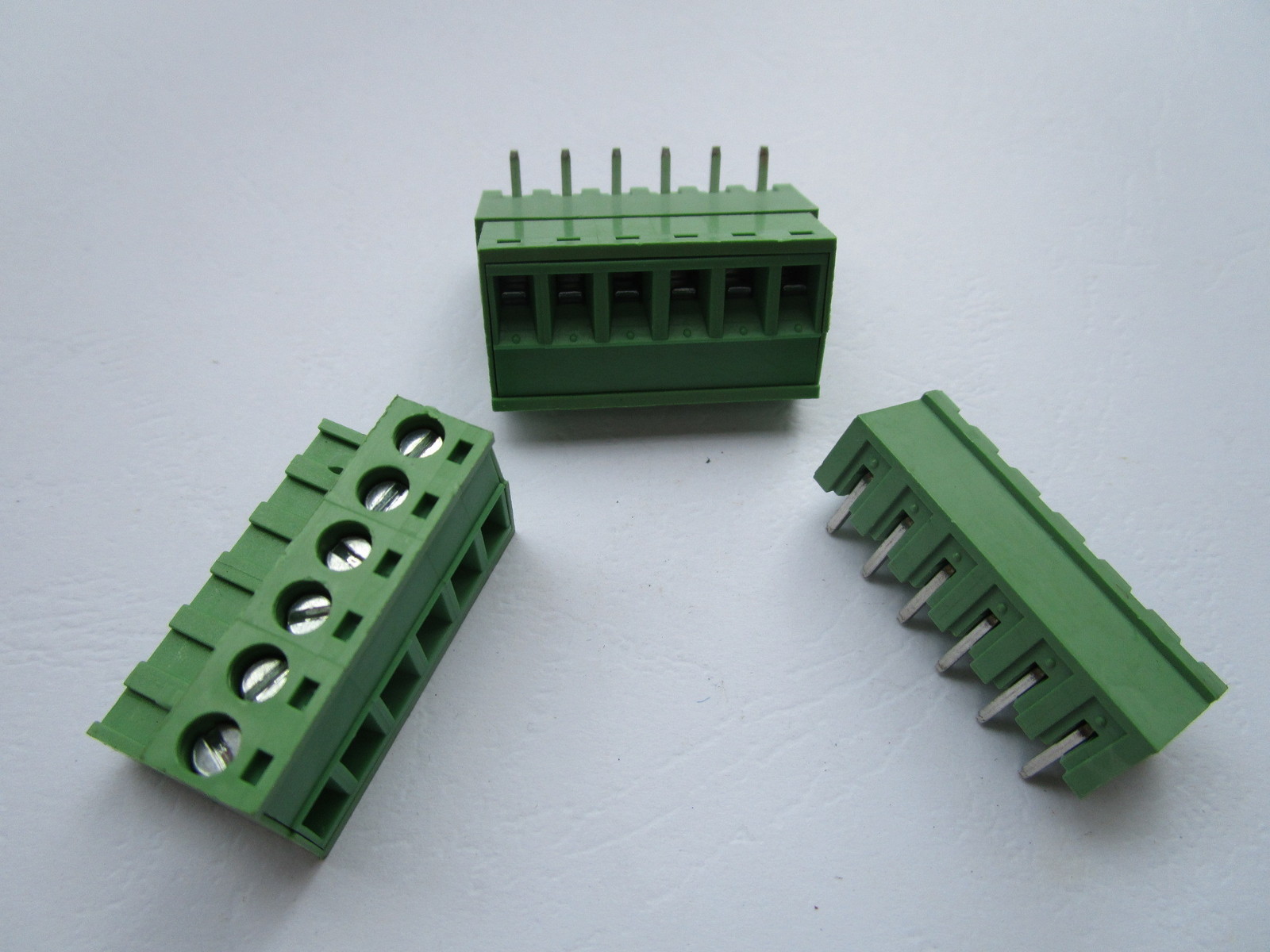 160 pcs Close Angle 6 pin 5.08mm Screw Terminal Block Connector Plugbale Type