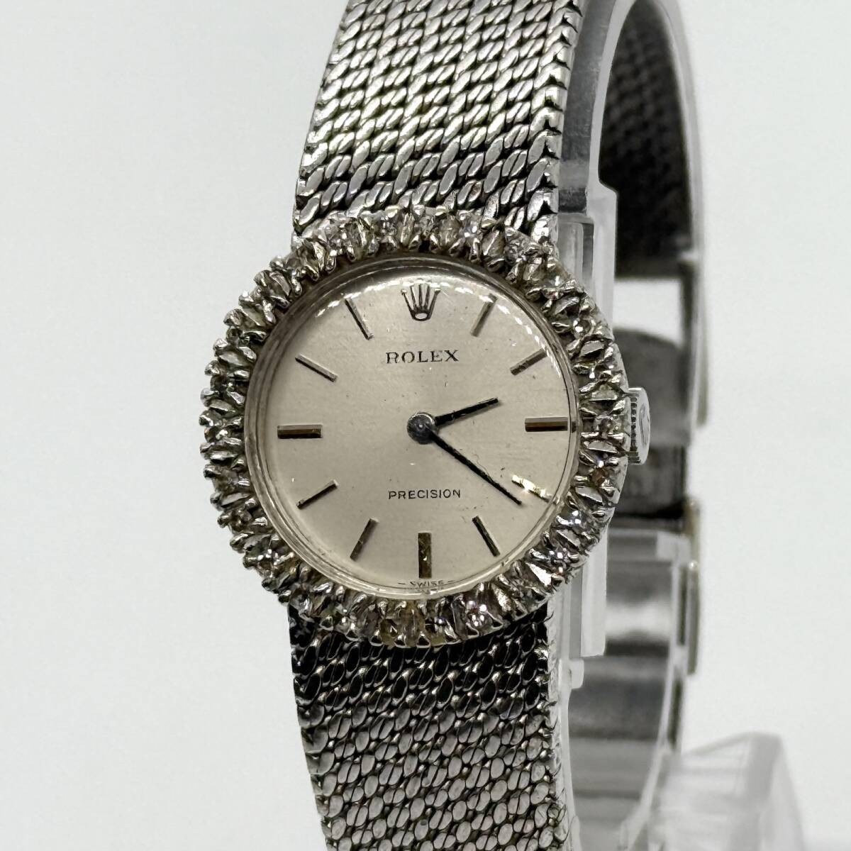 ROLEX Watch Precision 2649 Silver D-Bezel 24mm Manual Winding Women’s Auth Rare
