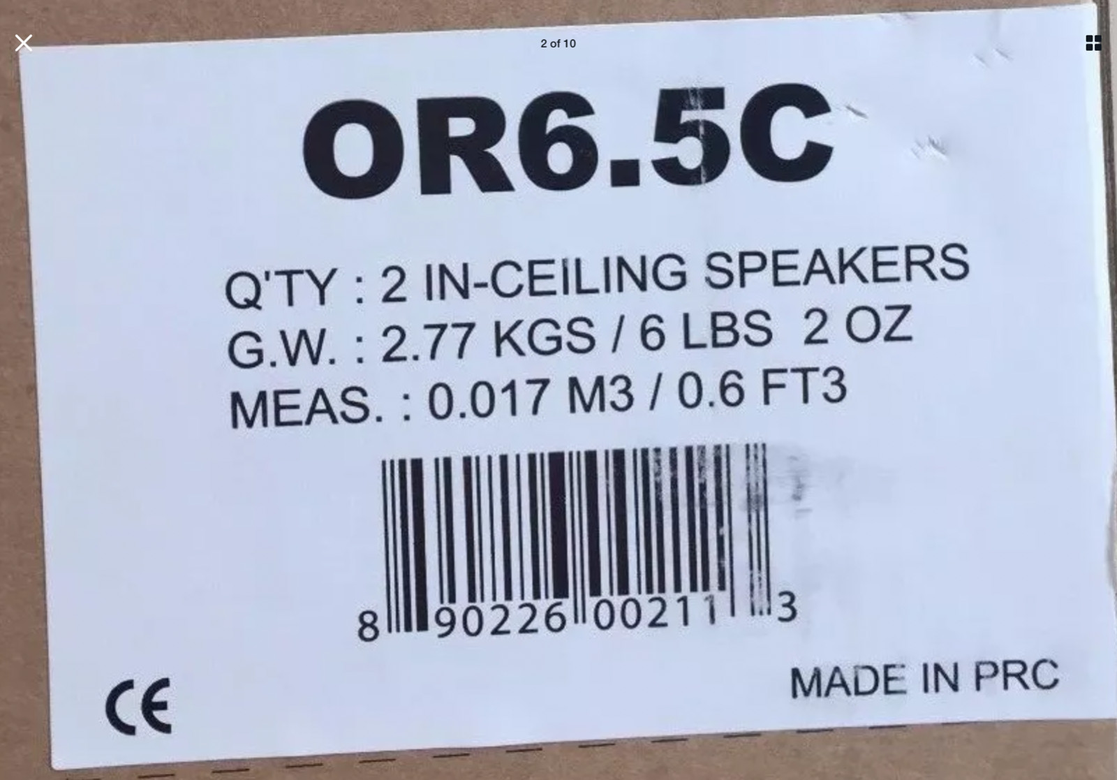 Oragon OR6.5C In Ceiling Speakers (this listing is for one pair)