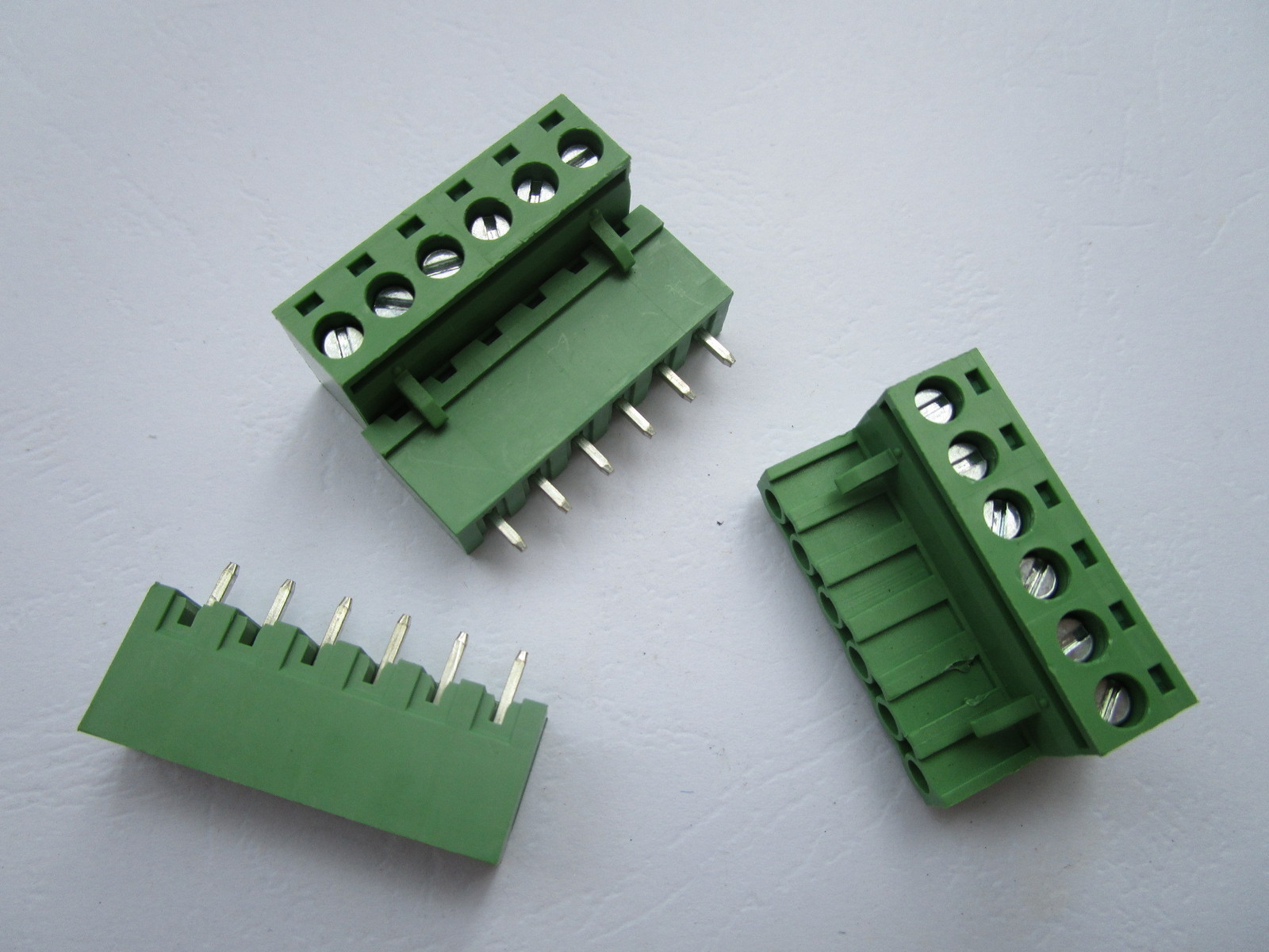 10 pcs Close Straight 6pin 5.08mm Screw Terminal Block Connector Plugbale Type