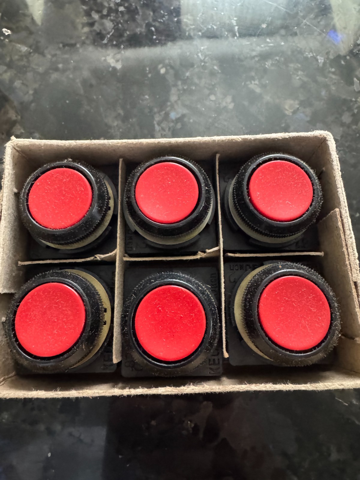 Switch push button KE-011 – ( AZ-5 STOP ) red USSR NEW! Lot 1pcs