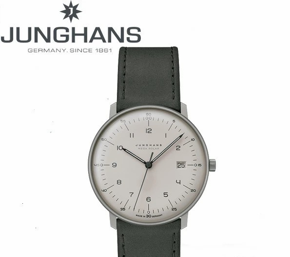 JUNGHANS Mega Solar Men’s Watch Max Bill Radio-Controlled Solar Powered