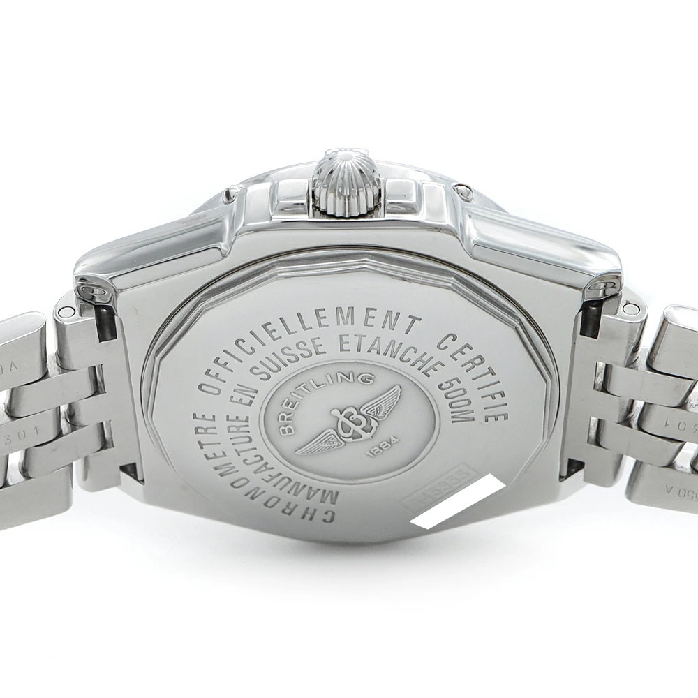 BREITLING Headwind Waterproof Day-Date Navy Stainless Steel Mens Automatic Watch